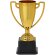 Trofeo Plinar con acabado dorado y base negra Dorado