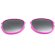 Lentes color negro con montura de colores fucsia merchandising