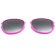 Lentes Options color negro con montura de colores merchandising fucsia