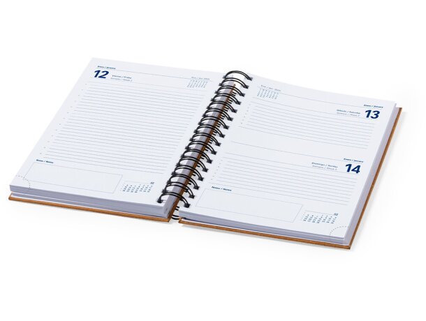 Agenda ecológica personalizada Torkix en cuero reciclado tamaño A5 detalle 3