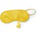Set Yorder con antifaz de microfibra y tapones para oídos personalizada amarillo