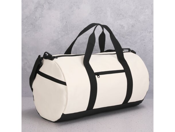 Bolso de viaje Sukar beige con cremallera y asa ajustable detalle 5