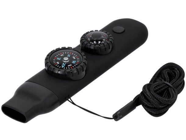 Silbato supervivencia Palorix con brújula y linterna LED detalle 2