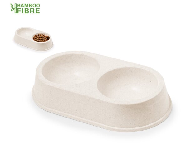 Bowl Tremony de fibra de bambú con doble compartimento detalle 1