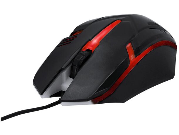 Ratón gaming Qinox con iluminación led multicolor ergonómico detalle 4