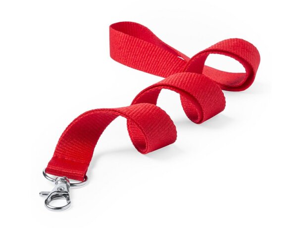 Lanyard barato personalizado con enganche metálico grabado