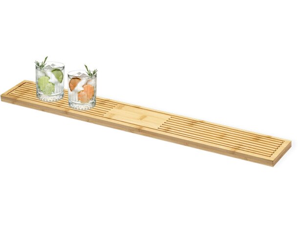 Alfombrilla Drivix de bambú con rejilla antideslizante detalle 2