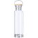 Bidón Luxan rpet bambú y acero inoxidable 800ml Transparente