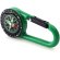Brújula mosquetón en varios colores personalizada verde personalizada