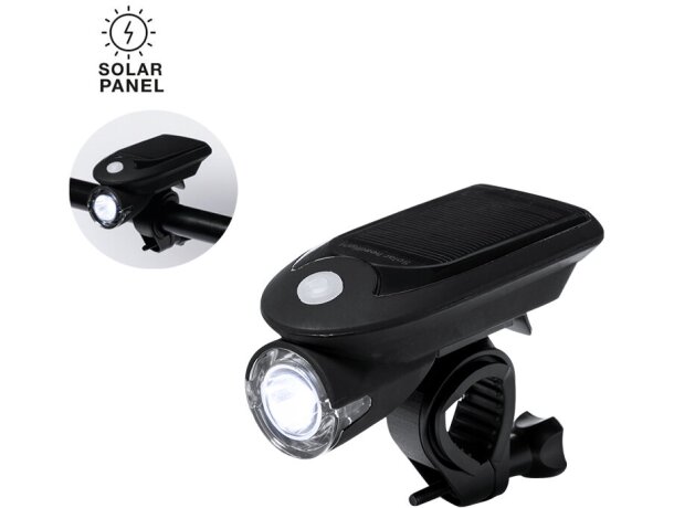 Luz seguridad bici plástico con carga solar detalle 1