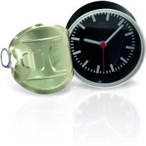 Reloj de sobremesa en lata personalizado negro Reloj de sobremesa en lata personalizado negro