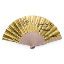 Abanico Para Bodas Con Tela Brillante