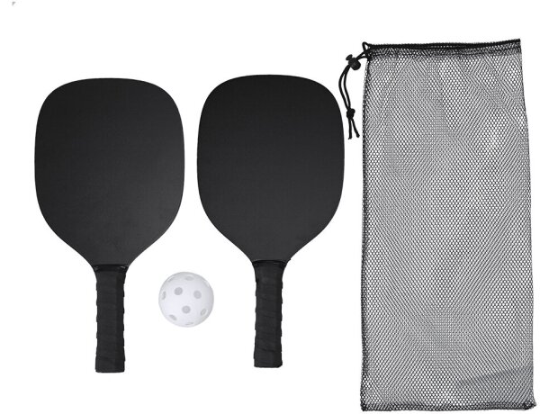 Palas pickle ball Wenop madera MDF con pelota y bolsa RPET detalle 3