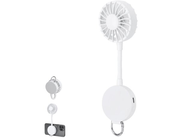 Ventilador portátil Novarin con batería USB y rotación 360° detalle 1