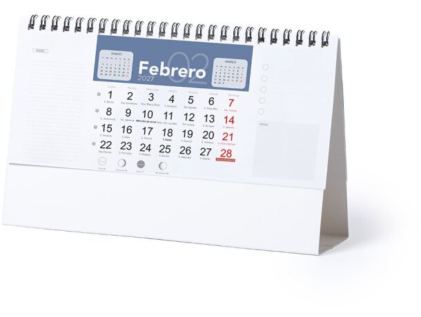 Calendario de sobremesa tipo piramide 2027 detalle 2