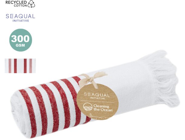 Pareo toalla Mundry algodón y poliéster reciclado SEAQUAL detalle 1