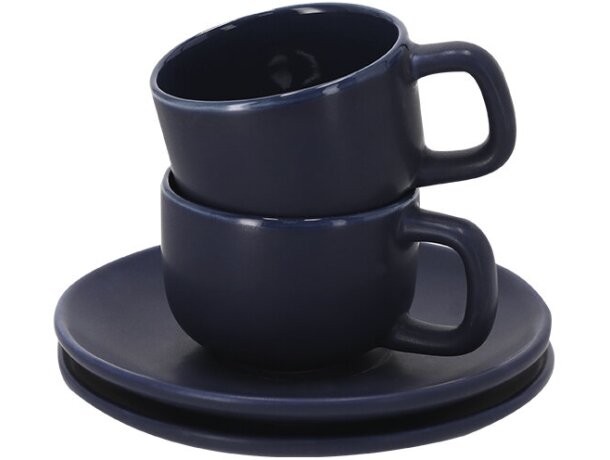 Set tazas Freyat de cerámica mate 85 ml con posavasos incluidos detalle 1