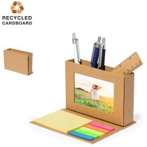 Portalápices Marquez con notas y portafotos natural