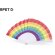 Abanico LGTBI publicitario RPET rainbow orgullo reciclado 43 cm sin color