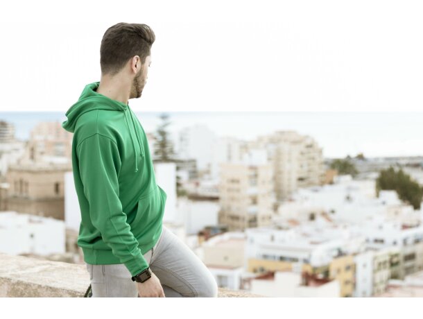 Sudadera Theon de poliester con capucha verde