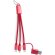 Cable cargador Bikoc aluminio reciclado triple salida Rojo