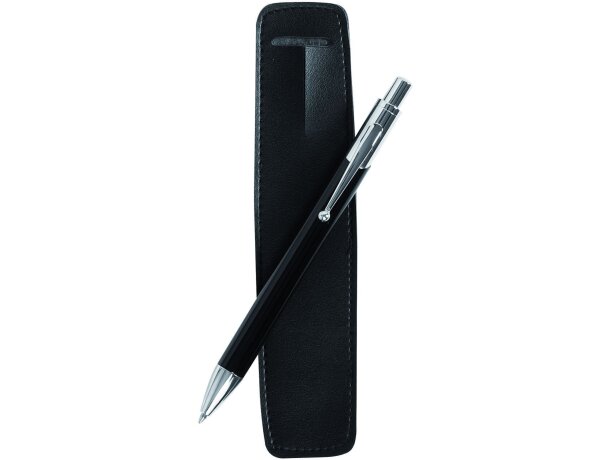 Bolígrafo de metal con carga jumbo negro