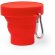 Vasos de plástico silicona plegable con mosquetón detalle 2