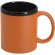 Taza Sanlar cerámica acabado caucho interior negro 320ml Naranja