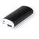 Batería portátil en aluminio con led de 4000 mah Negro