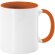 Taza de cerámica lisa para sublimacón interior de color naranja economica