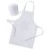 Set de delantal y gorro para niño Blanco