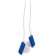auriculares en blanco con detalles a color personalizado azul