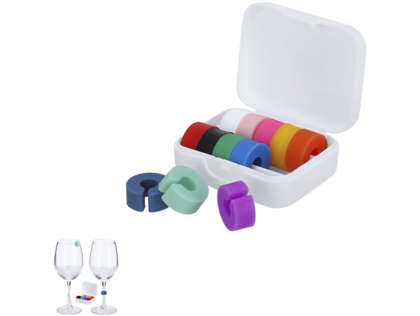 Identificador de copas Emelya en silicona flexible detalle 1