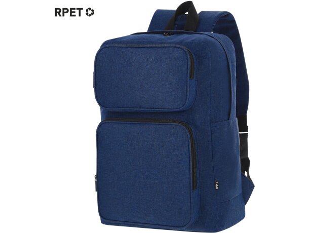 Mochila Necco en poliéster reciclado RPET con compartimento detalle 1