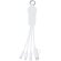 Cable cargador Krizia 5 en 1 con conexiones universales Blanco