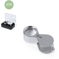 Lupa Rindex 20x metal plateado con estuche