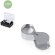 Lupa Rindex 20x metal plateado plegable con estuche acolchado detalle 1