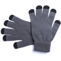 Guantes Tellar acrílico táctiles unisex gris negro