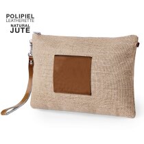 Neceser de yute laminado y polipiel multiusos