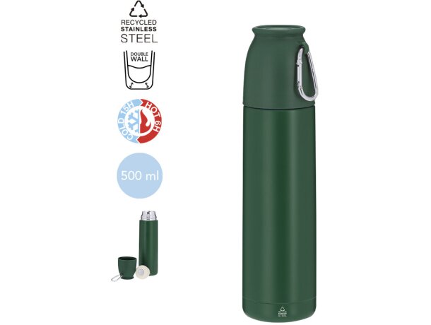 Termo Clorin acero inox reciclado con taza 120ml detalle 1