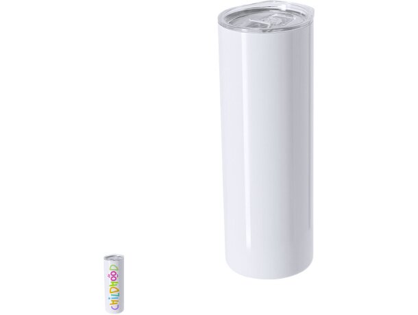 Vaso térmico Mizu 600ml blanco brillo para sublimación detalle 1