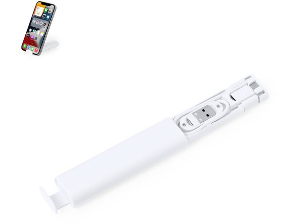 Set cables cargadores Tich con conexiones múltiples y estuche detalle 1