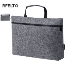 Portadocumentos fieltro reciclado con impresión gris