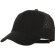 Gorra Ithaca de microfibra con cierre de velcro ajustable Negro