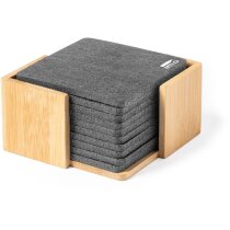 Conjunto Sanly de posavasos bambú fieltro RPET