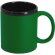 Taza Sanlar cerámica acabado caucho interior negro 320ml Verde