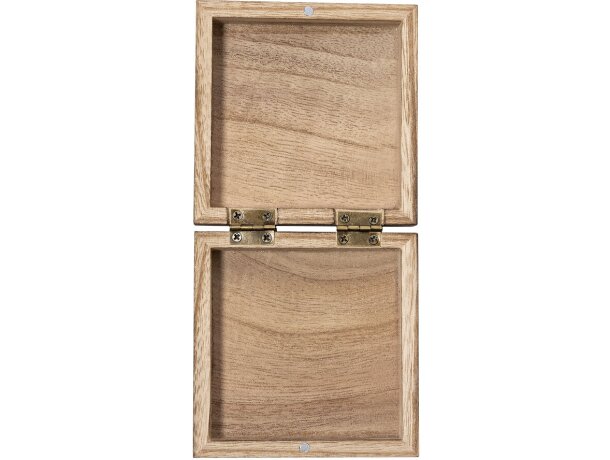 Caja presentación madera natural Macalix con cierre magnético detalle 2