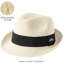 Sombrero Ranyit paja sintética ajustable beige