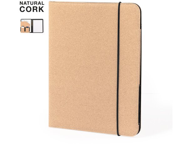 Carpeta de gomas para empresa con bolsillo interior corcho natural Ohara detalle 1