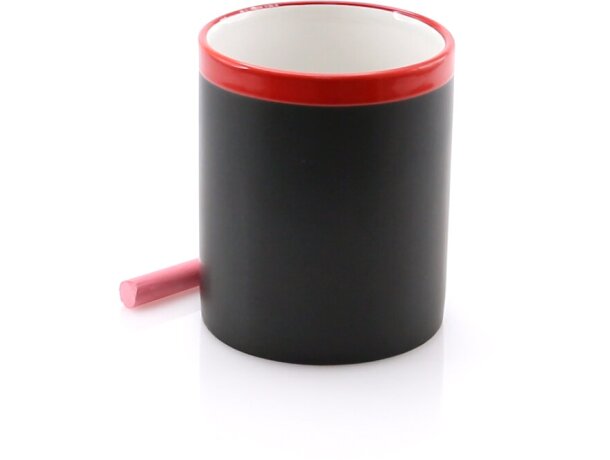 Taza pizarra promocional con tizas de colores barata